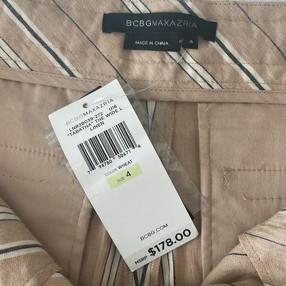 New with tags BCBG linen pants - Picture 3 of 7